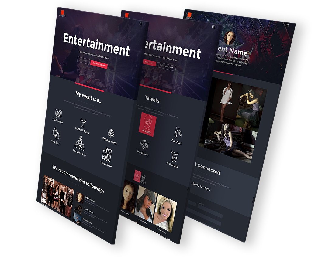 MRS Events - UX UI Design - Design by Kristine Perry